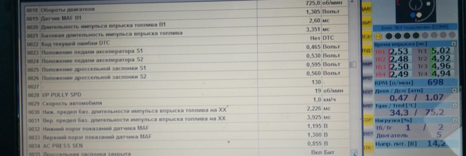 программа диагностики электронного блока